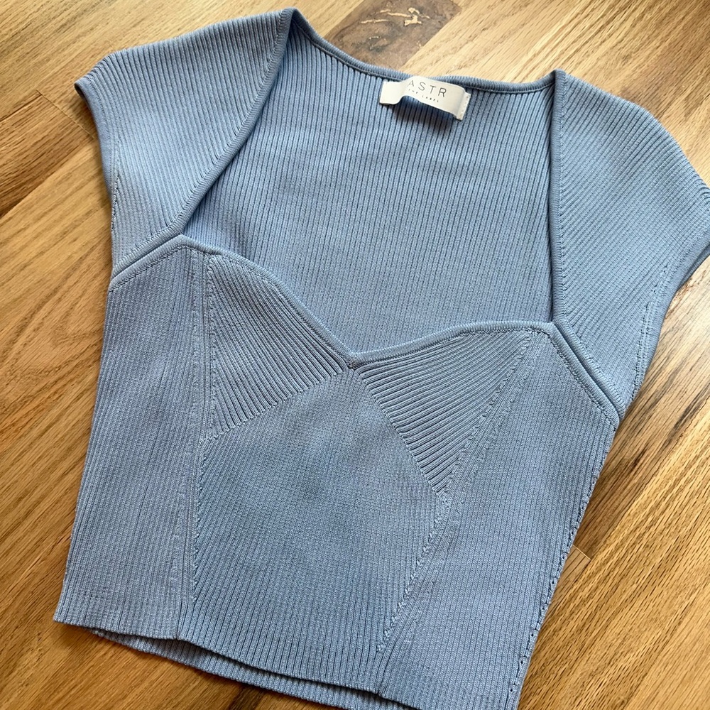 ASTR blue knit top